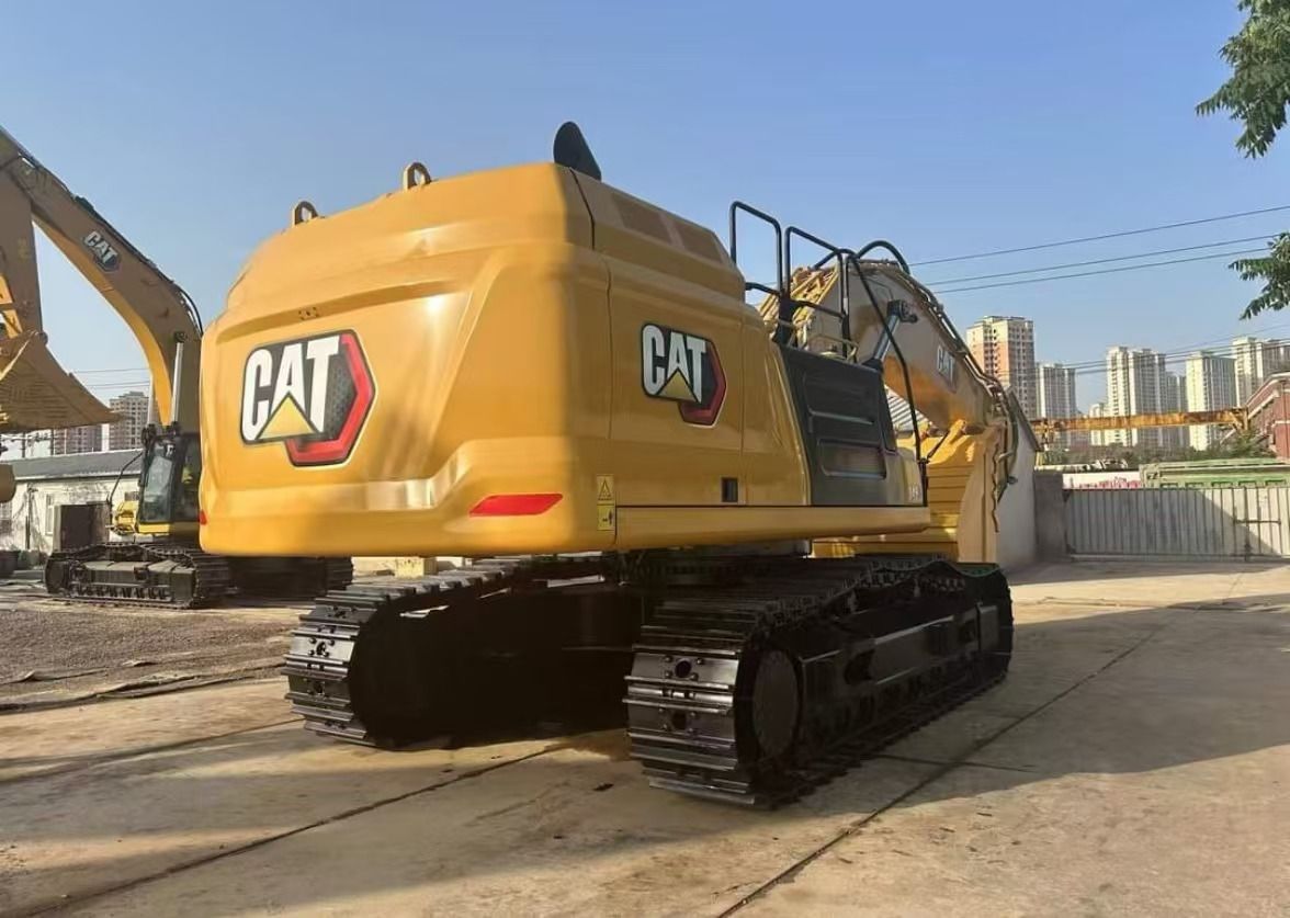 2022 Caterpillar 349 crawler excavator, rear three-quarter view 2022 Caterpillar 349 crawler excavator, rear three-quarter view