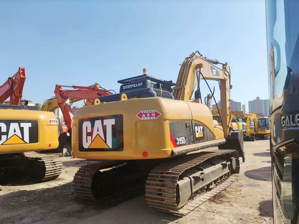 2020 Caterpillar 315D crawler excavator, rear three-quarter view