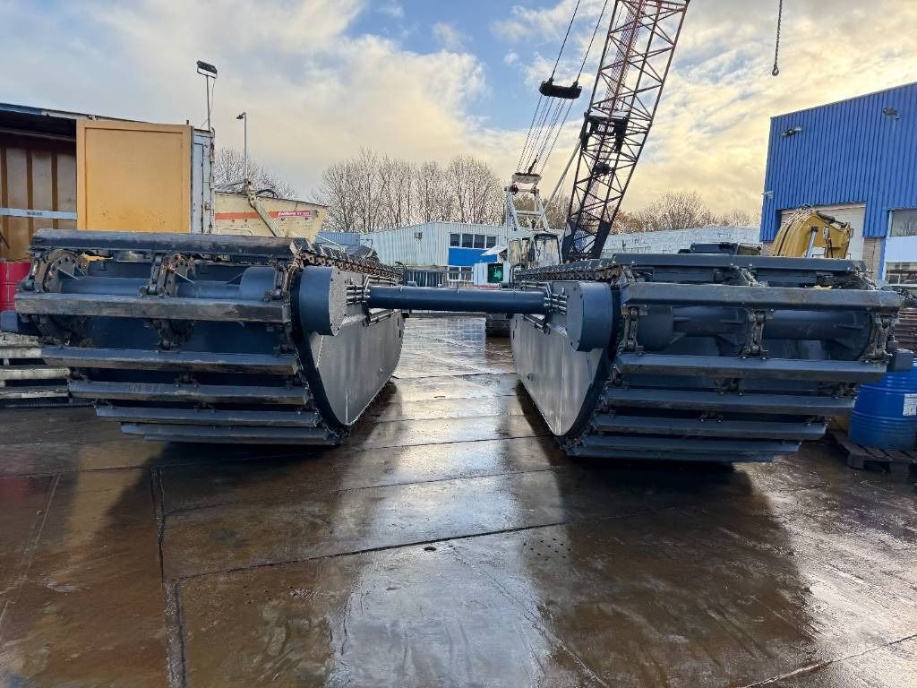 2025 Caterpillar 320 Amphibious Excavator undercarriage view