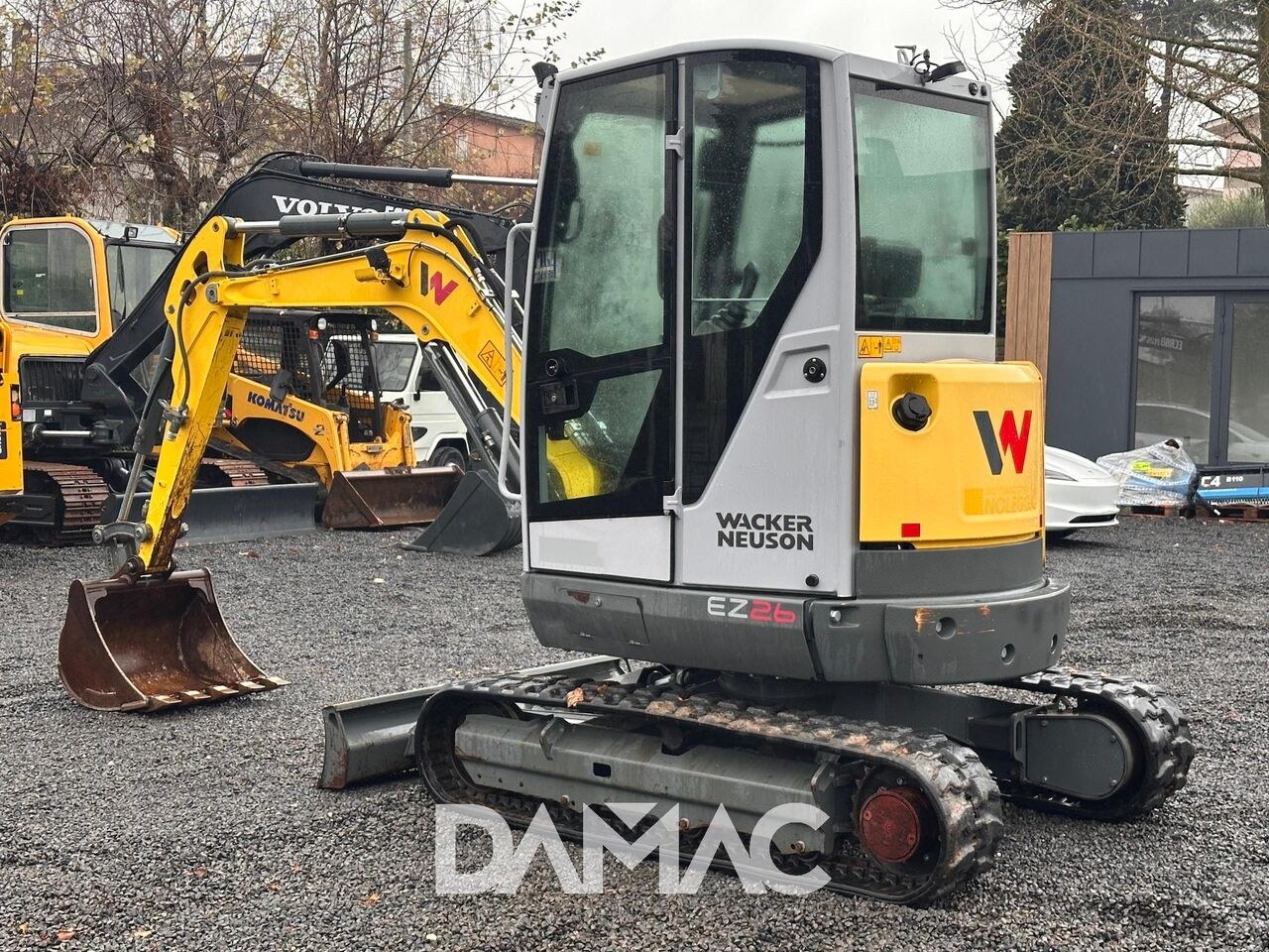 2020 Wacker Neuson EZ26 mini excavator, rear three-quarter view