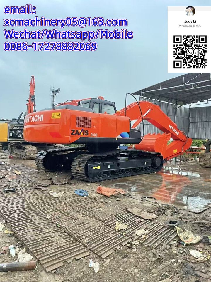 2021 Hitachi Zaxis 240 crawler excavator, rear three-quarter view