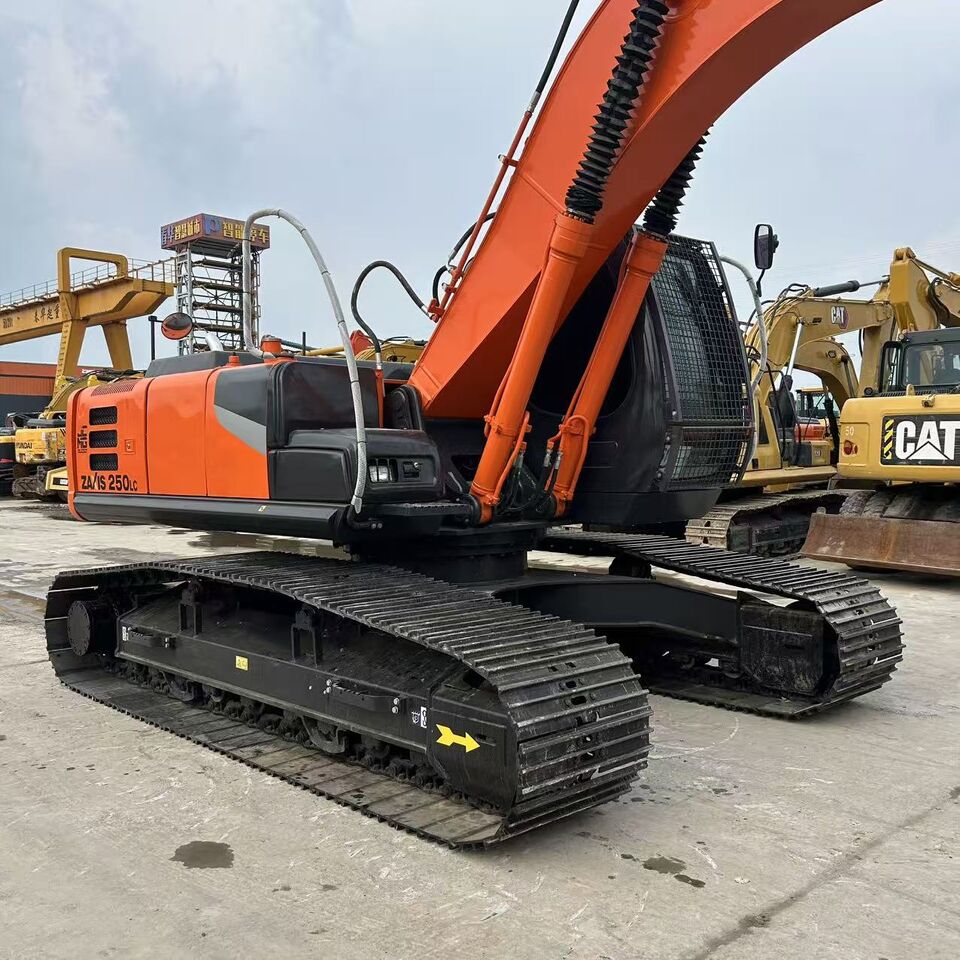2023 Hitachi ZAXIS 250LC crawler excavator, rear three-quarter view 2023 Hitachi ZAXIS 250LC crawler excavator, rear three-quarter view