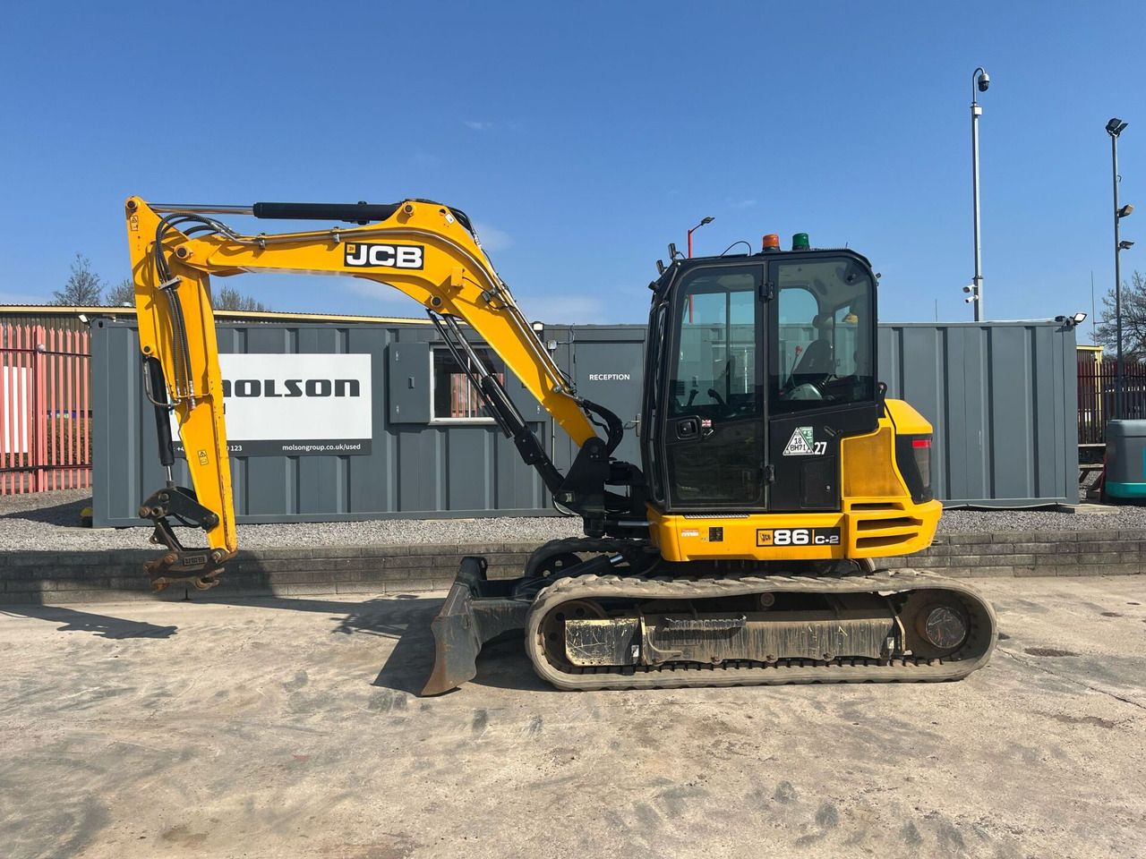 2022 JCB 86C-2 mini excavator, side view 2022 JCB 86C-2 mini excavator, side view