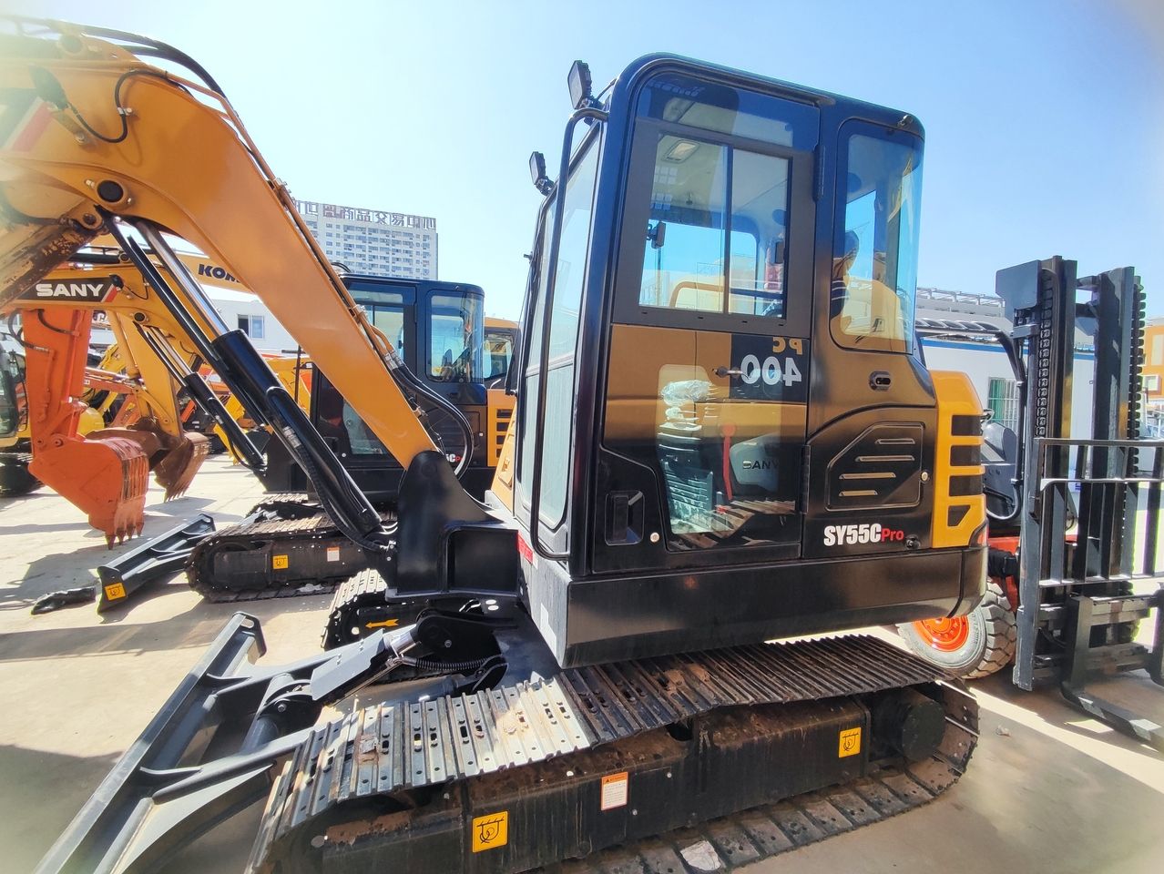 2018 Sany SY55C Pro mini excavator side view