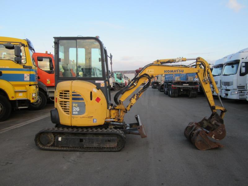 2013 Komatsu PC26MR-3 mini excavator, side view