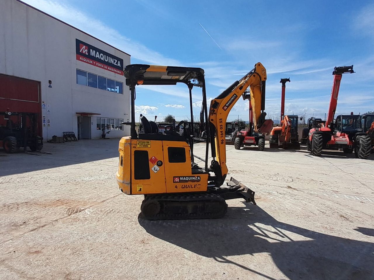 2019 JCB 15C mini excavator, side view