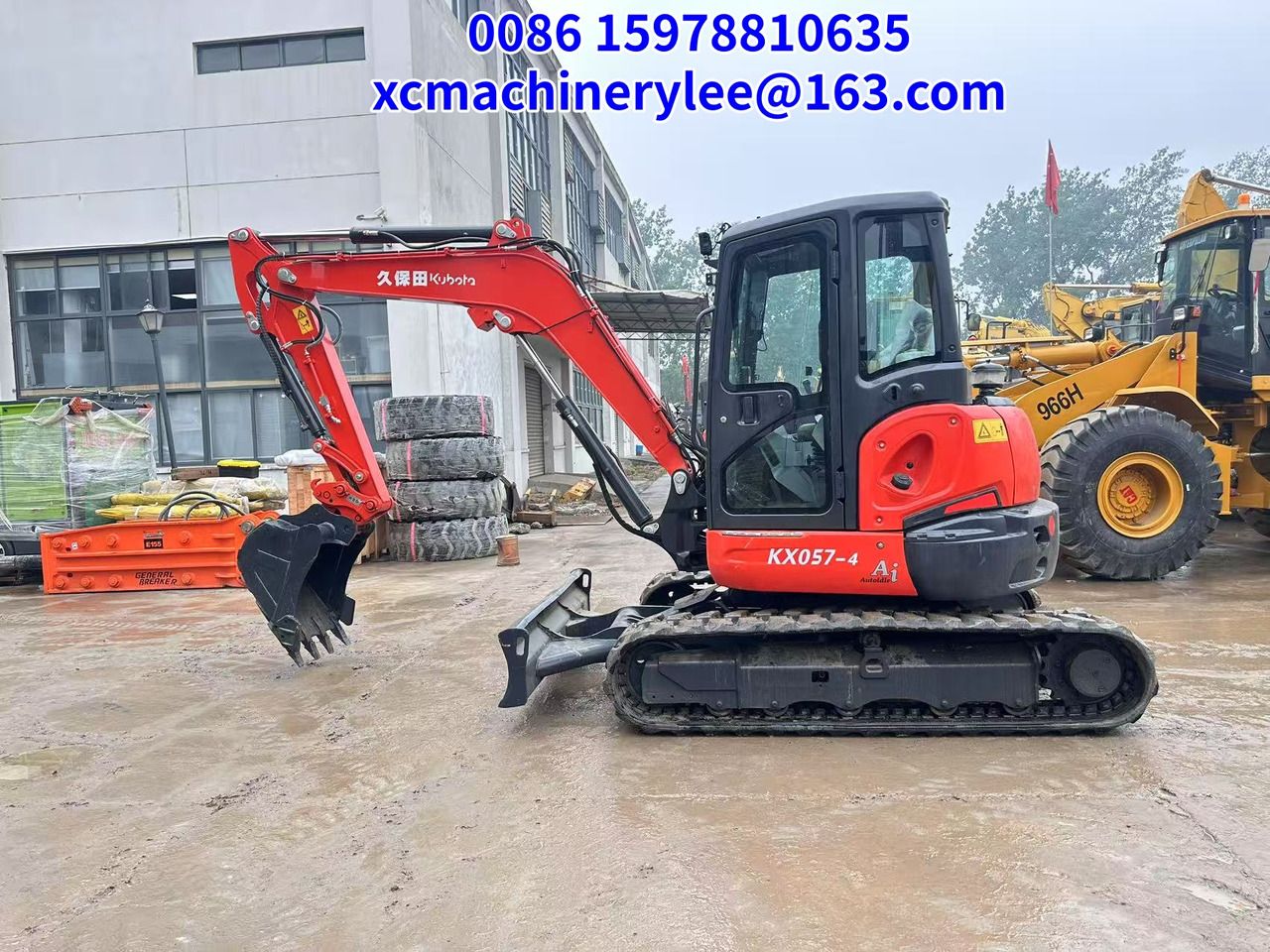 2023 Kubota KX057-4 mini excavator, side view