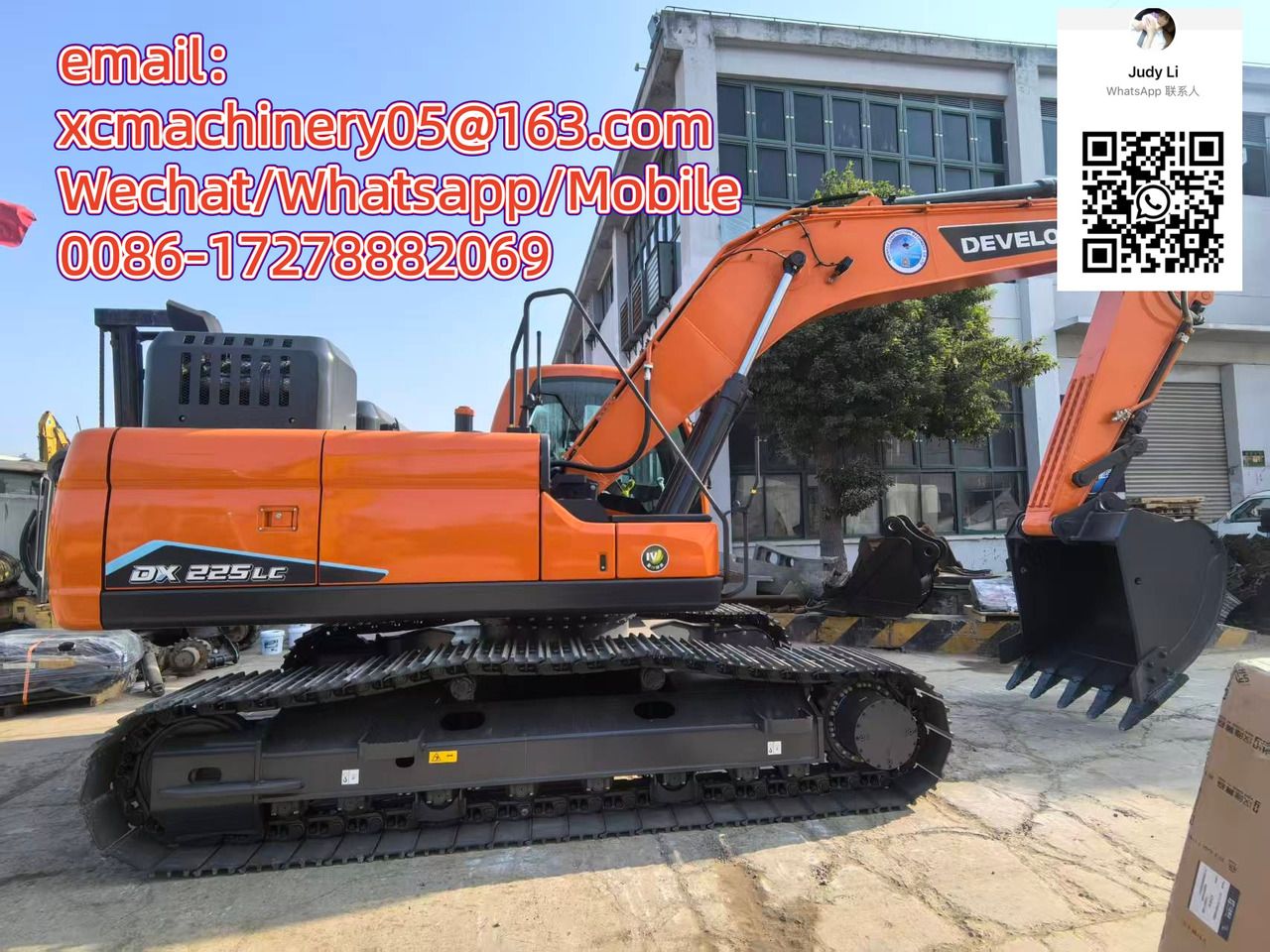2026 Doosan DX225LC crawler excavator side view