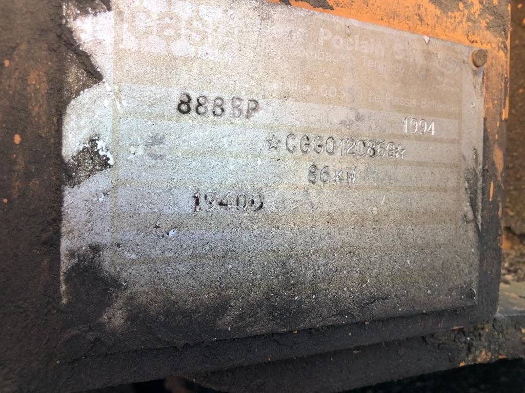 1994 CASE 888BP wheel excavator identification plate 1994 CASE 888BP wheel excavator identification plate
