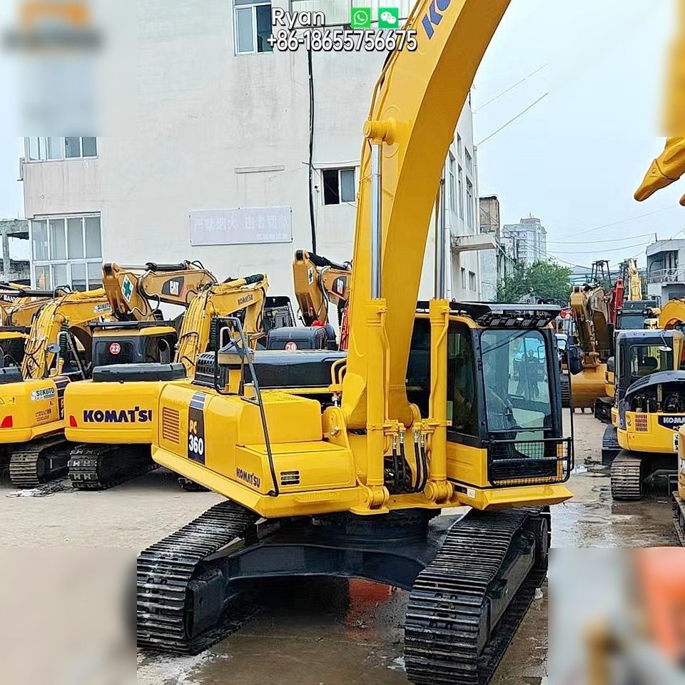 2019 Komatsu PC360-8M0 crawler excavator, rear three-quarter view
