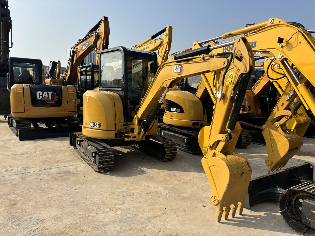 2023 Caterpillar 303.5E mini excavator, side view