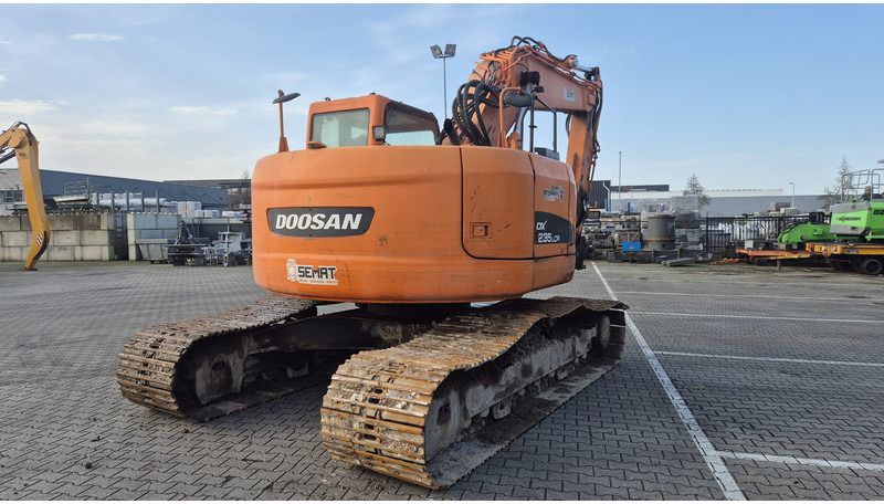 2014 Doosan DX235LCR crawler excavator, rear three-quarter view