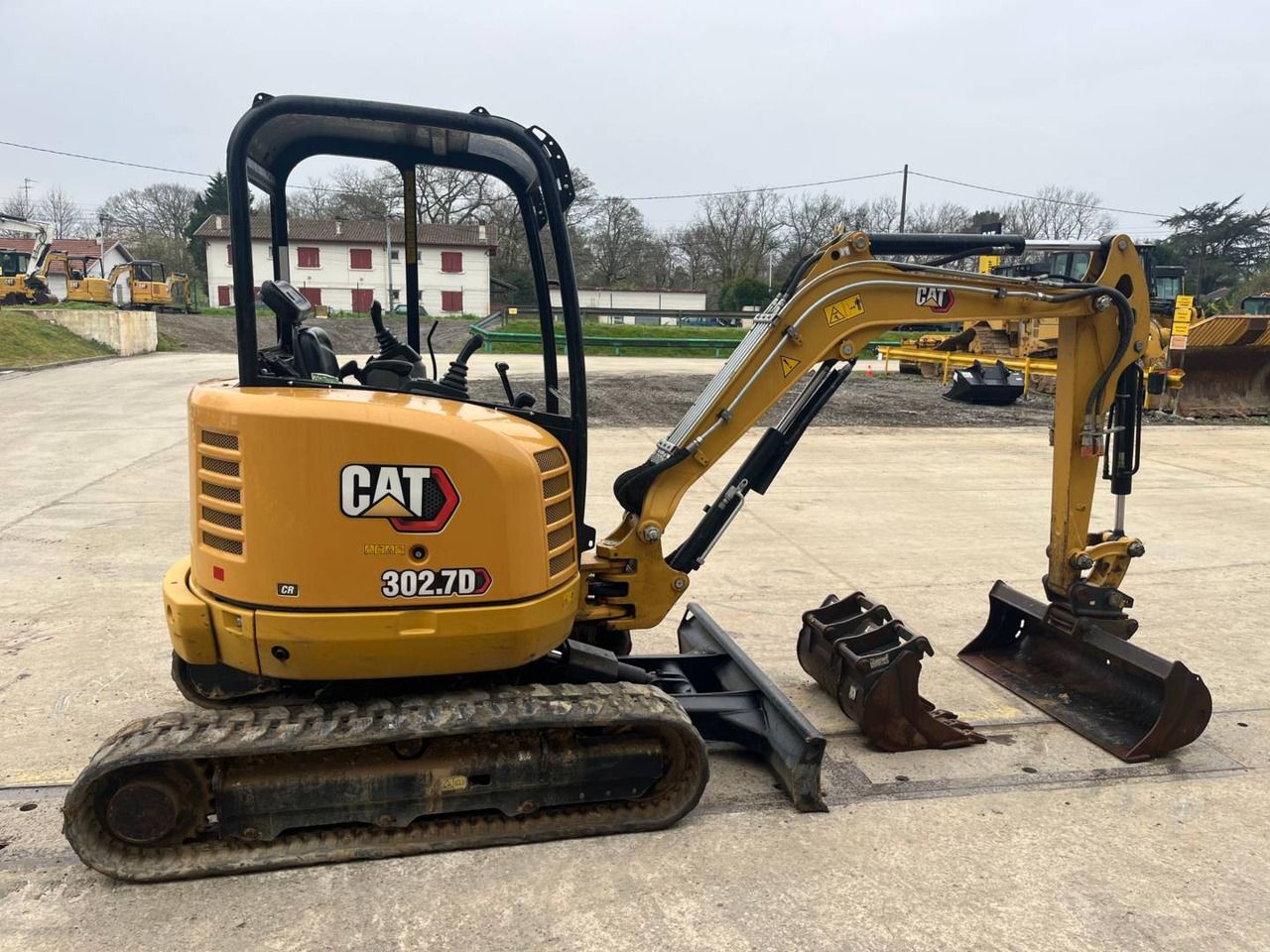 2021 Caterpillar 302.7DCR crawler excavator, side view
