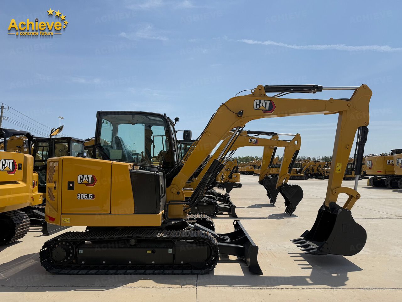 2025 Caterpillar 306.5 crawler excavator, side profile view 2025 Caterpillar 306.5 crawler excavator, side profile view