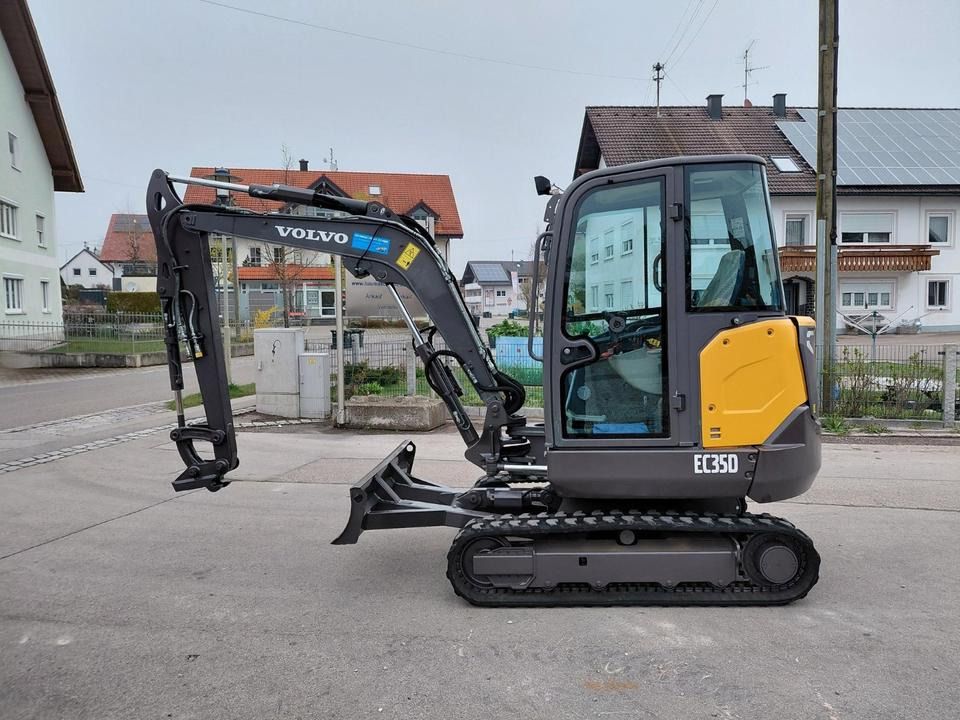 2017 Volvo EC35D mini excavator, side view
