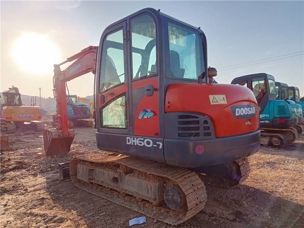 2022 Doosan DH60-7 mini excavator, rear three-quarter view 2022 Doosan DH60-7 mini excavator, rear three-quarter view