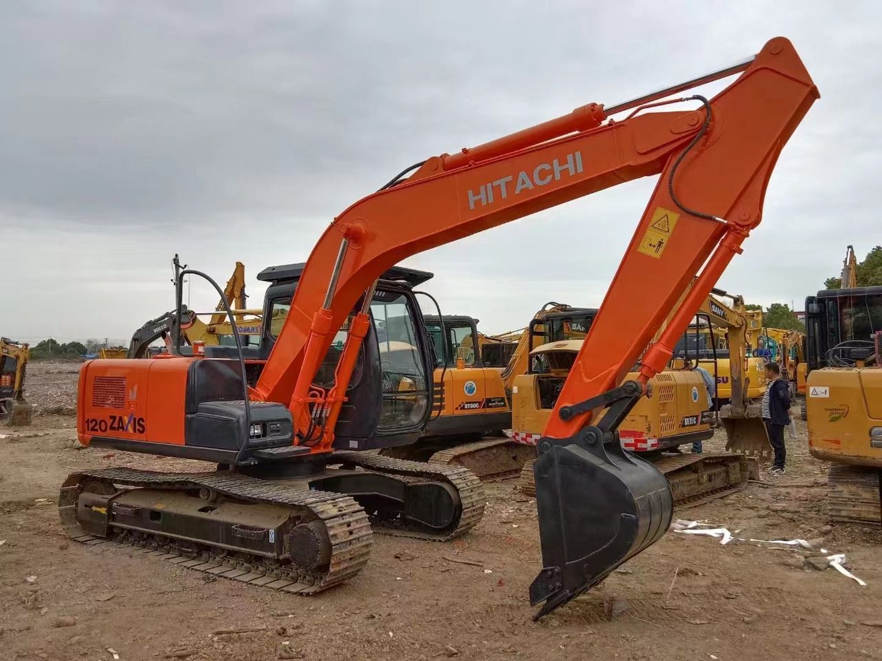 2020 Hitachi Zaxis 120 crawler excavator, side profile view 2020 Hitachi Zaxis 120 crawler excavator, side profile view