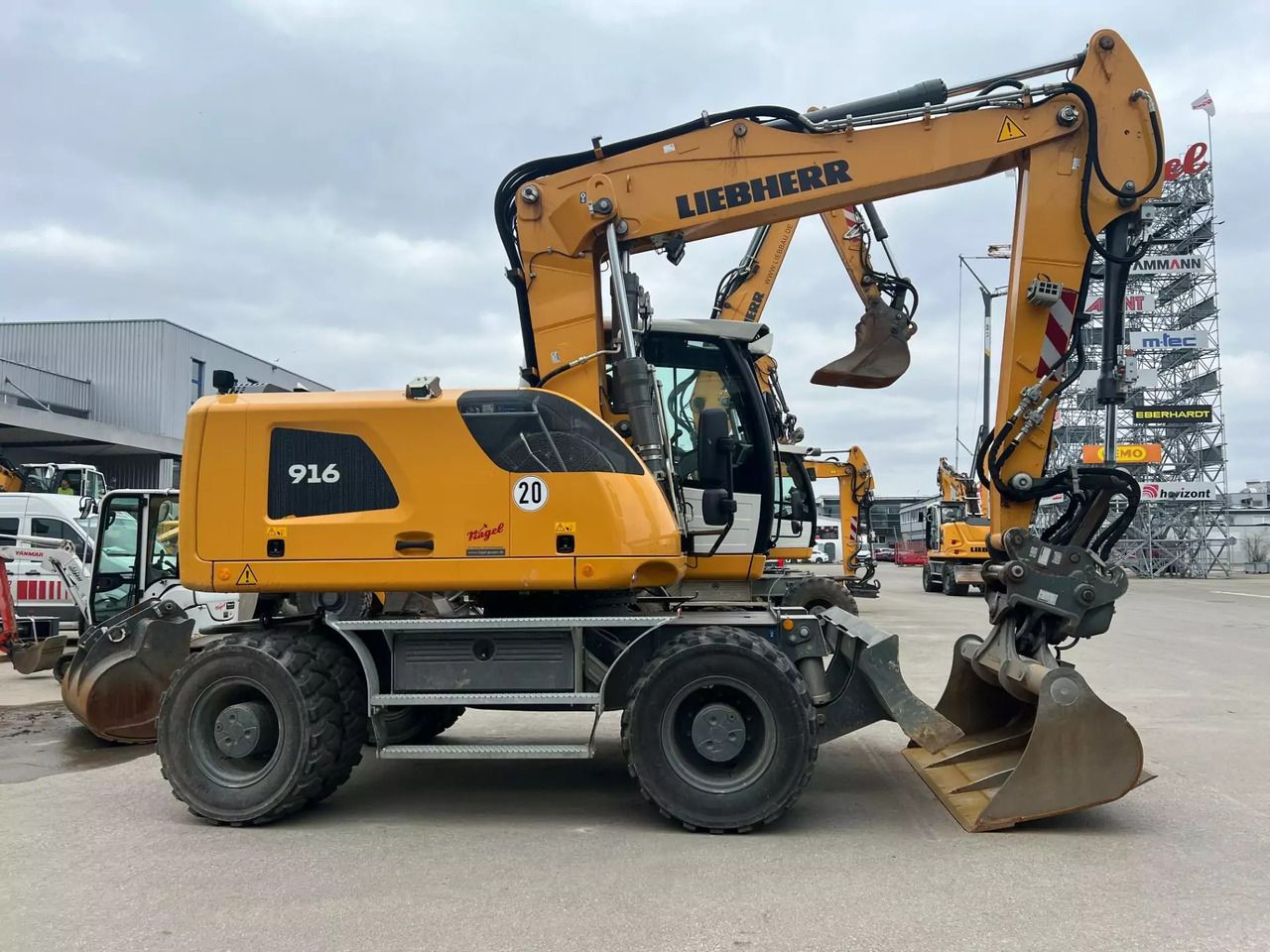 2023 Liebherr A916 wheel excavator, side view 2023 Liebherr A916 wheel excavator, side view