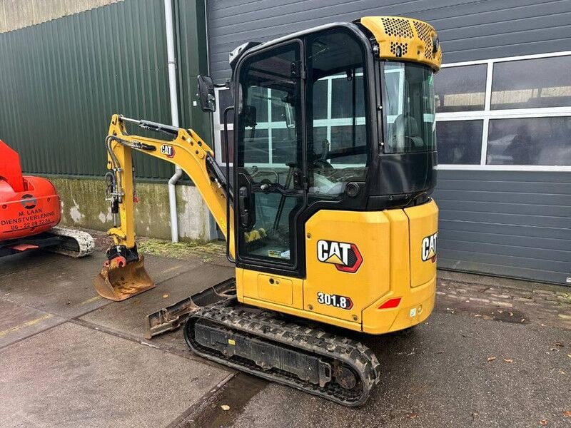 2021 Caterpillar 301.8 mini excavator, three-quarter view
