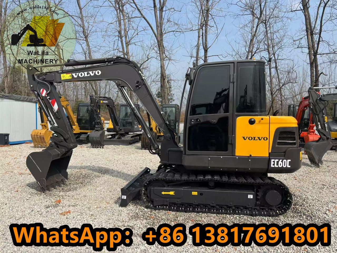 2023 Volvo EC60C mini excavator side view 2023 Volvo EC60C mini excavator side view