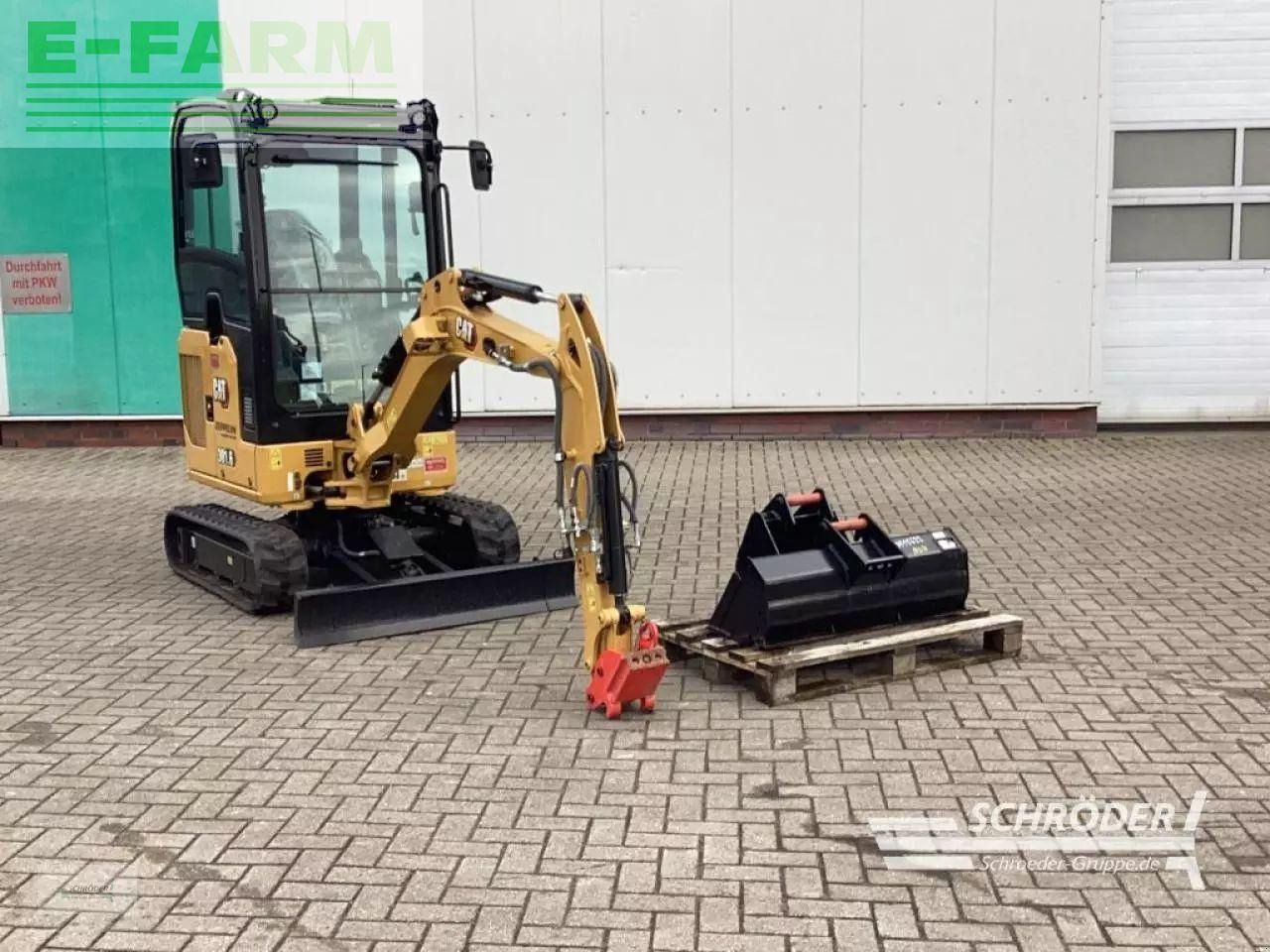 2023 Caterpillar 301.6 mini excavator, front three-quarter view