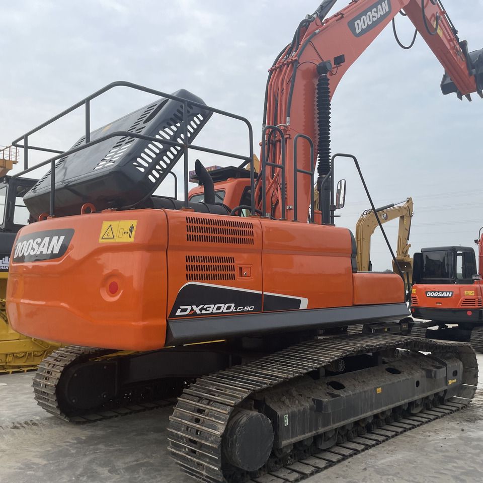 2021 Doosan DX300LC-9C crawler excavator, rear three-quarter view 2021 Doosan DX300LC-9C crawler excavator, rear three-quarter view