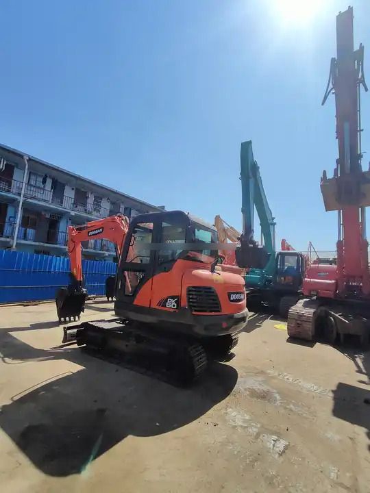 2018 Doosan DX60 crawler excavator, front three-quarter view