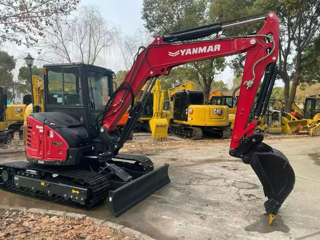 2024 Yanmar VIO55-6B mini excavator, side profile view