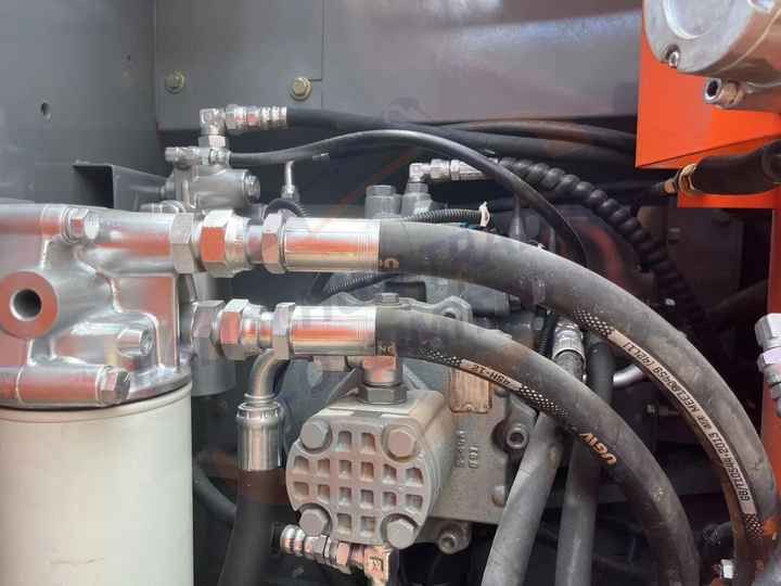 2018 Hitachi ZX120 crawler excavator engine compartment detail