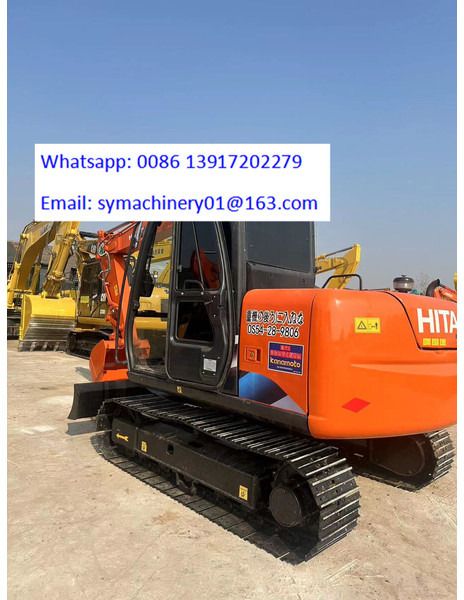 2024 Hitachi ZX70 mini excavator, rear three-quarter view 2024 Hitachi ZX70 mini excavator, rear three-quarter view