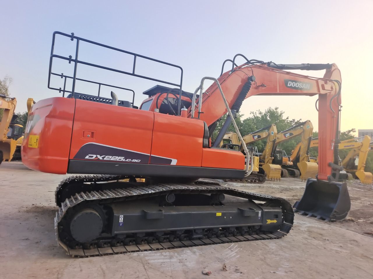 2024 Doosan DX225LC-9C crawler excavator, side profile view