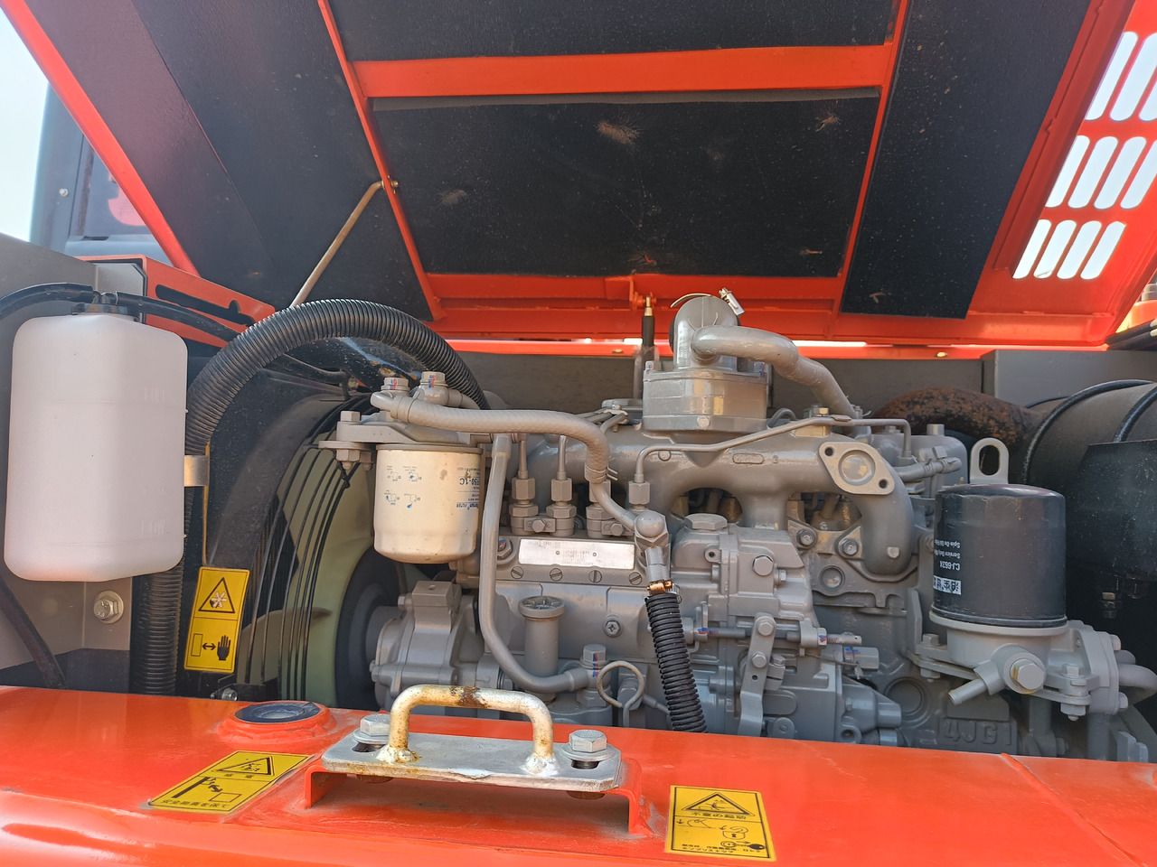 2023 Hitachi ZX75 crawler excavator engine compartment view 2023 Hitachi ZX75 crawler excavator engine compartment view