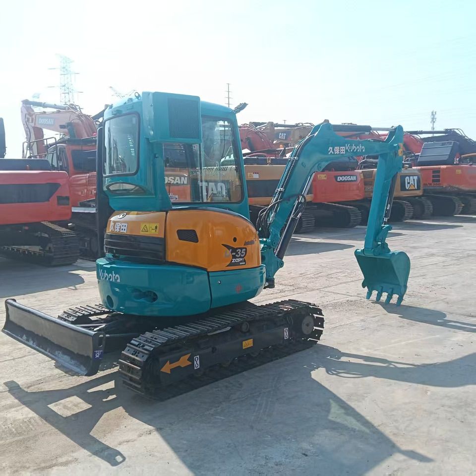 2022 Kubota U-35 mini excavator, rear three-quarter view