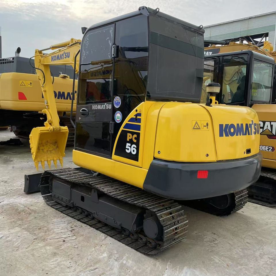 2023 Komatsu PC56-7 mini excavator, rear three-quarter view 2023 Komatsu PC56-7 mini excavator, rear three-quarter view