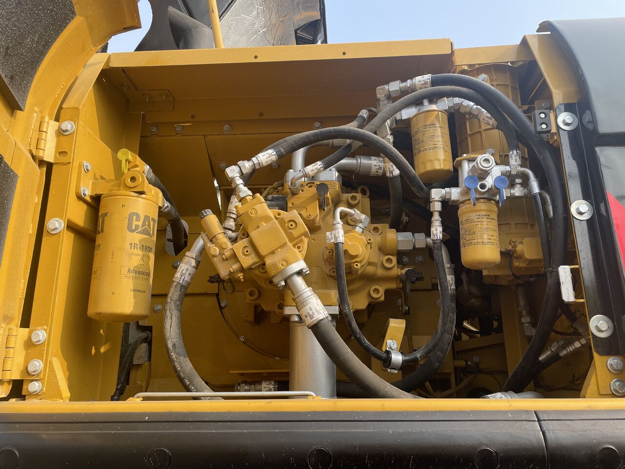 2024 Caterpillar 340D crawler excavator engine compartment view