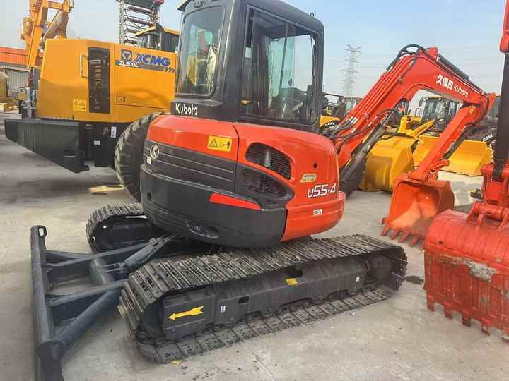 Kubota U55-4 mini excavator, rear three-quarter view Kubota U55-4 mini excavator, rear three-quarter view