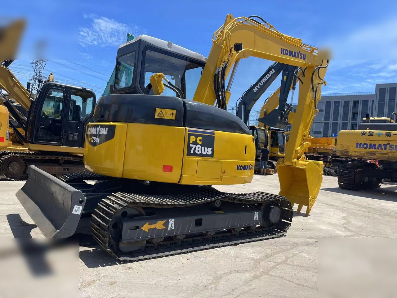 2016 Komatsu PC78US-6 crawler excavator, rear three-quarter view