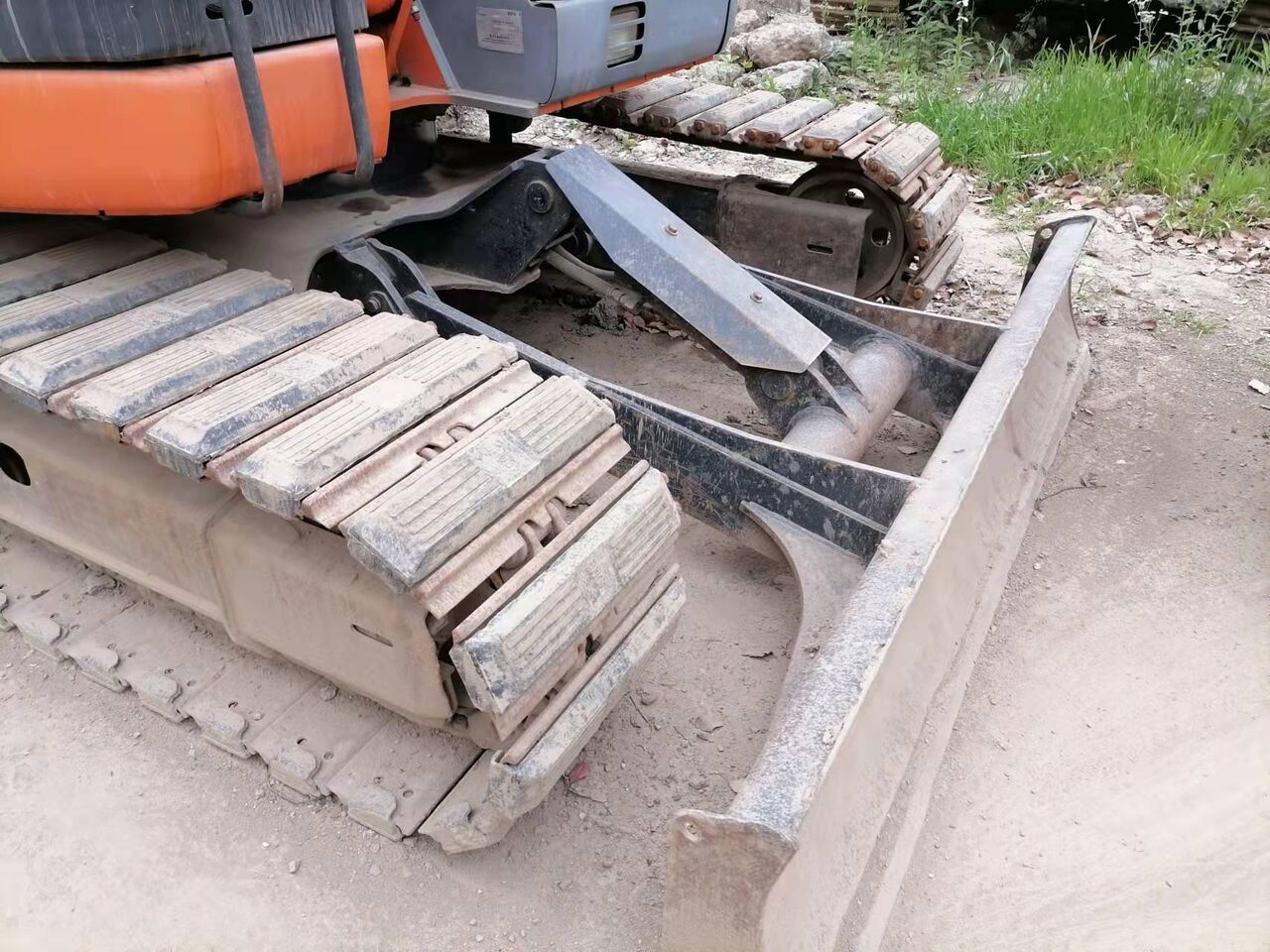 2023 Hitachi ZX75UR excavator undercarriage and blade view