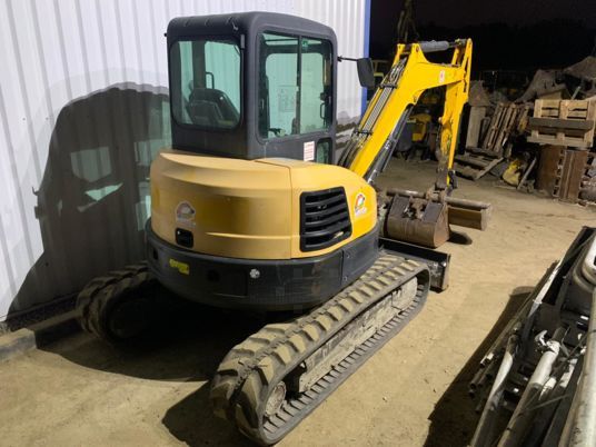 2012 Bobcat E50 mini excavator, rear three-quarter view 2012 Bobcat E50 mini excavator, rear three-quarter view