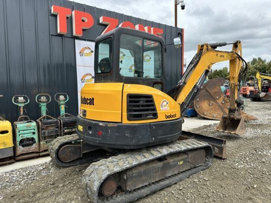 2015 Bobcat E50 mini excavator, rear three-quarter view 2015 Bobcat E50 mini excavator, rear three-quarter view