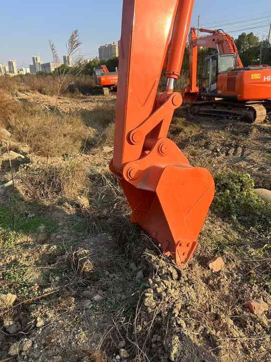 2022 Hitachi ZX70 mini excavator bucket and boom close-up 2022 Hitachi ZX70 mini excavator bucket and boom close-up