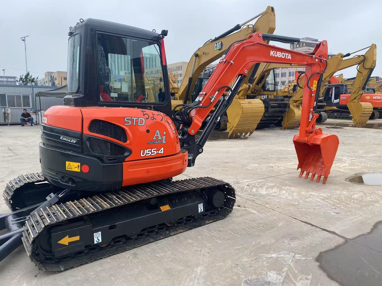 2022 Kubota U55-4 mini excavator, rear three-quarter view 2022 Kubota U55-4 mini excavator, rear three-quarter view