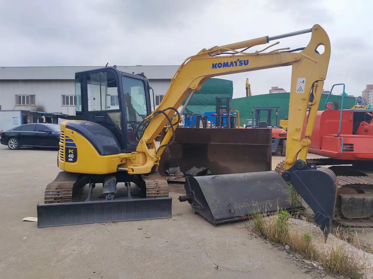 2017 Komatsu PC40MR mini excavator, side profile view