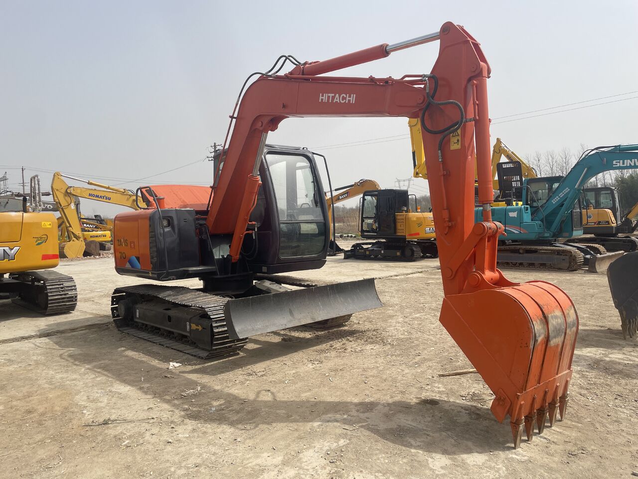 2024 Hitachi Zaxis 70 crawler excavator, front three-quarter view