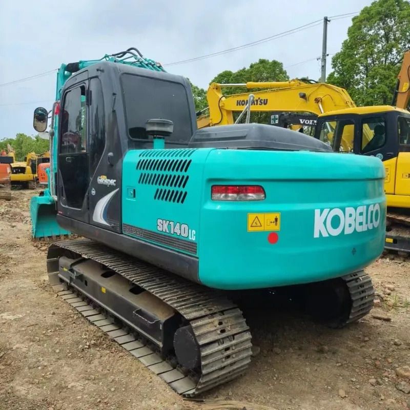 2022 Kobelco SK140LC crawler excavator, rear three-quarter view