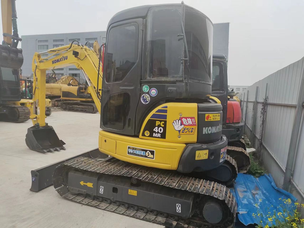 2018 Komatsu PC40MR mini excavator, rear three-quarter view