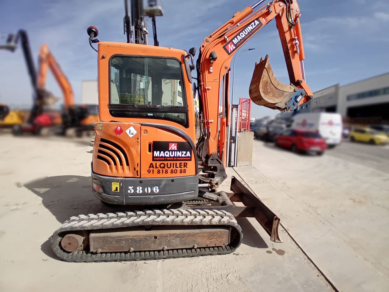 2019 Doosan DX35Z mini excavator, side view