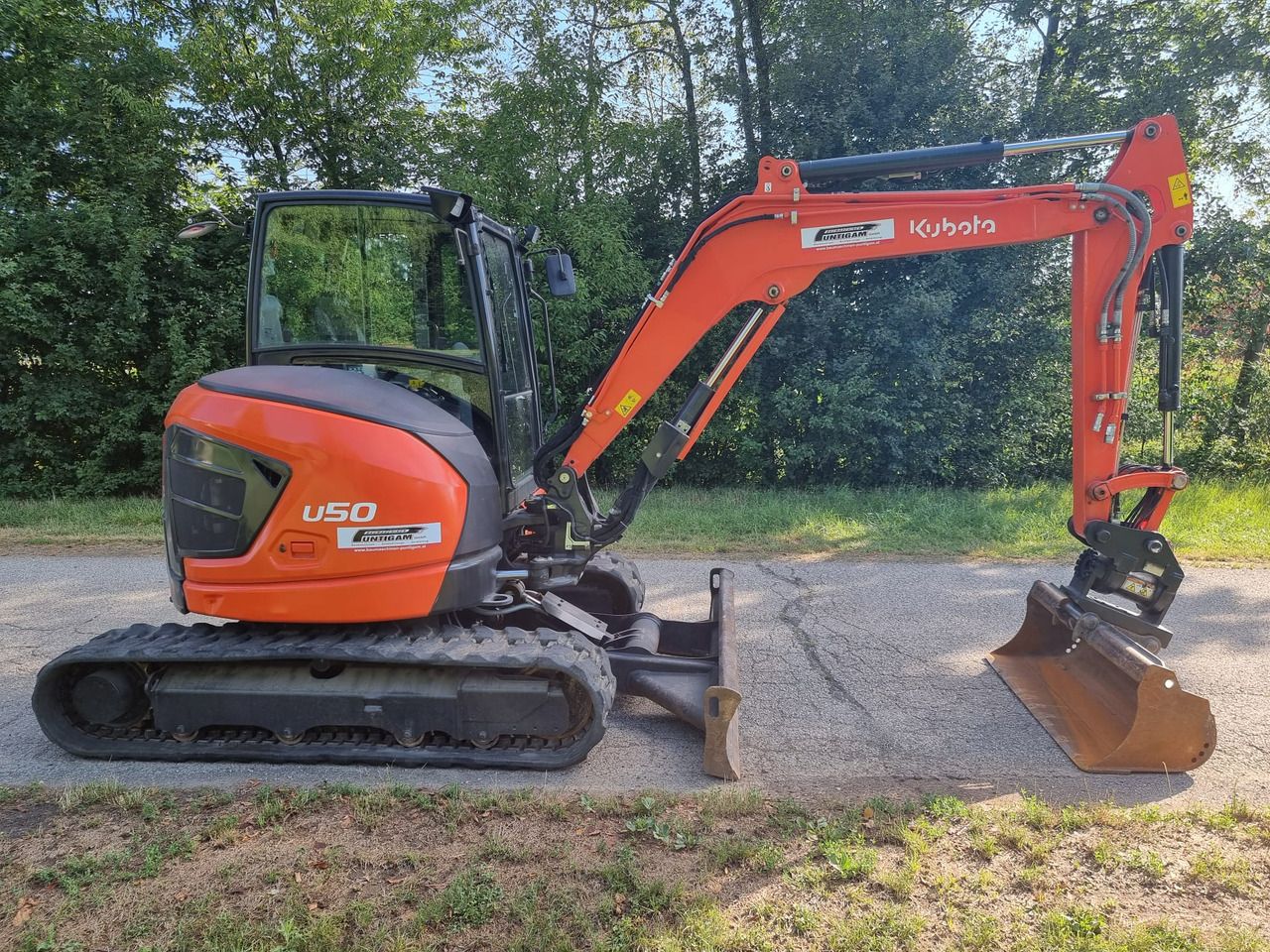 2022 Kubota U50-5 mini excavator, side view