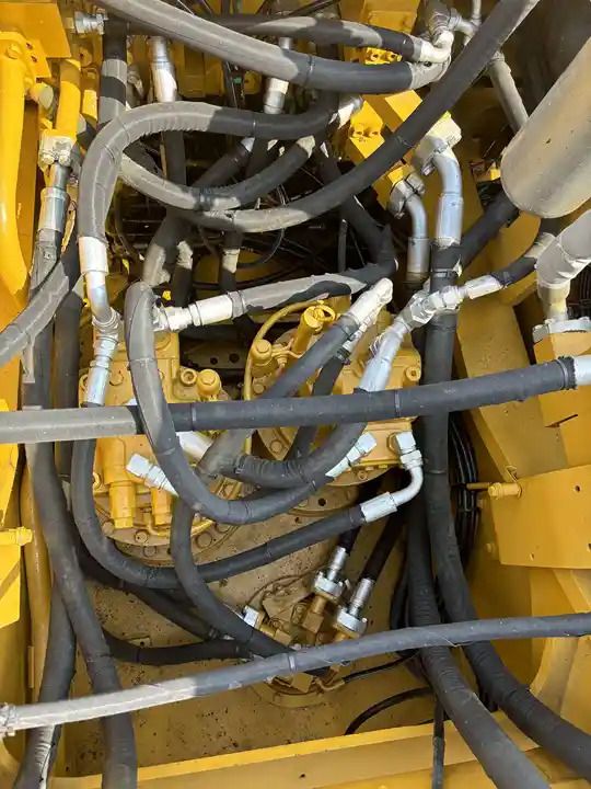 2022 Caterpillar 336D crawler excavator hydraulic pump compartment view