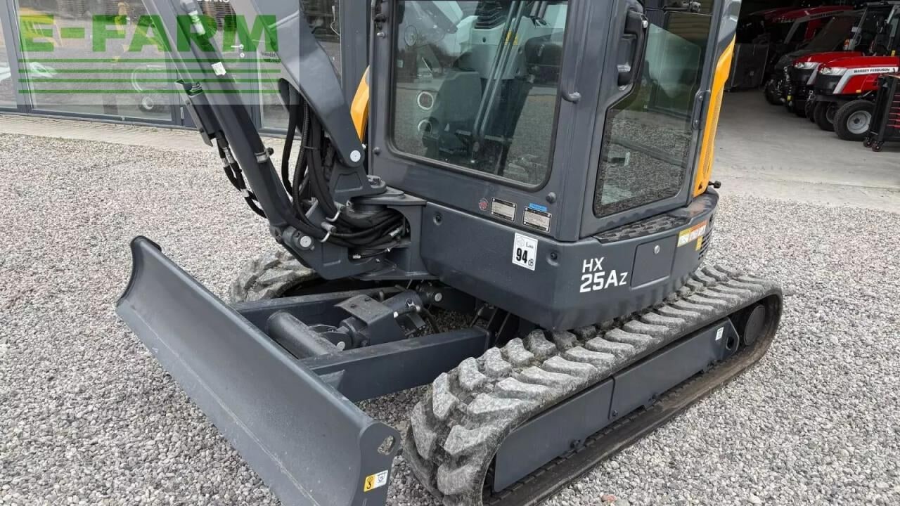 2026 Hyundai HX 25A Z mini excavator, front-side view 2026 Hyundai HX 25A Z mini excavator, front-side view